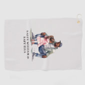 ブラック・ファーザー・アンド・ドーターボンド ゴルフタオル (横)