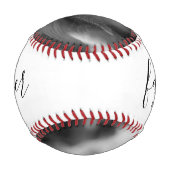 ブラック・ファーザー・スタブリッシュ・イヤー・ウィズ・赤いハート 野球ボール (裏面)