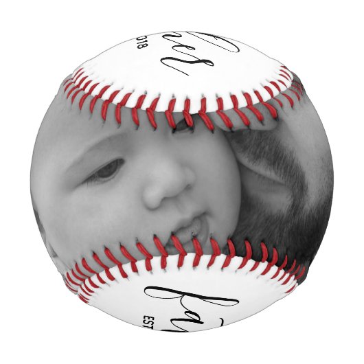 ブラック・ファーザー・スタブリッシュ・イヤー・ウィズ・赤いハート 野球ボール (正面)