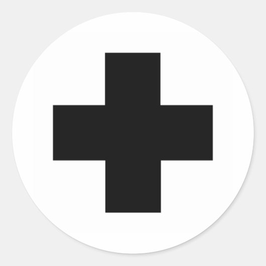 ブラック・ファースト・エイド・クロス ラウンドシール (正面)