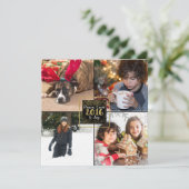 ブラック&フェイクきらめく金ゴールド2016 Holiday 4写真 シーズンカード (スタンド正面)