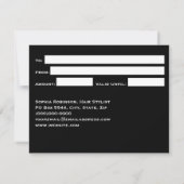 ブラック&フェイクゴールドラメギフト券カード 招待状 (裏面)