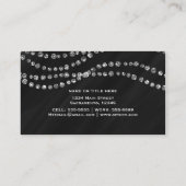 ブラック&フェイクシルバーきらきら光るグラマモダンー 名刺 (裏面)