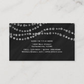 ブラック&フェイクシルバーきらきら光るグラマモダンー 名刺 (裏面)