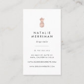 ブラック&フェイクバラ金ゴールドパイナップル垂直 名刺 (裏面)