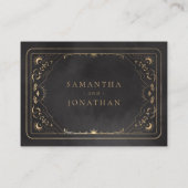 ブラック&フェイク金ゴールドタロットシナ結婚ス詳細 エンクロージャーカード (裏面)