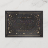 ブラック&フェイク金ゴールドタロットシナ結婚ス詳細 エンクロージャーカード (正面)