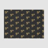 ブラック、フェイク金ゴールド9位(9位)イベントティッシュペーパー 薄葉紙 (正面)