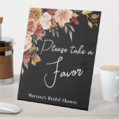 ブラック フォール フラワーブライダルシャワー フェア 台座サイン (インサイチュ)