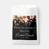 ブラック フォール フラワーブライダルシャワー フェイバーバッグ (正面)