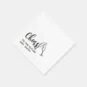 ブラック・フューチャー・ミセスモダンブライダルシャワー スタンダードカクテルナプキン (角)