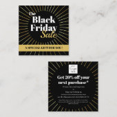 ブラック・フライデー・アフター・セールスのお客様 割引カード (正面/裏面)