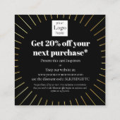 ブラック・フライデー・アフター・セールスのお客様 割引カード (裏面)