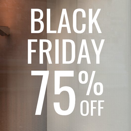 ブラック・フライデー・ストア・セール |ビジネスミニマルホワイト ウィンドウサイン