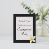 ブラック フラジィパニ - 結婚式 - 婚約のお知らせ 招待状 (スタンド正面)