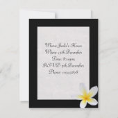 ブラック フラジィパニ - 結婚式 - 婚約のお知らせ 招待状 (裏面)