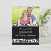 ブラック フラワーフォト 20周年 招待状 (スタンド正面)