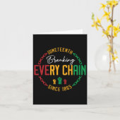 ブラック・フリーダム・デー ジュンティース 毎鎖を断つ カード (黄色い花)