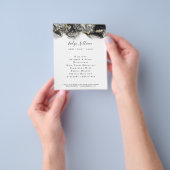 ブラック フルイド マーブル デザイン フライヤー (手)