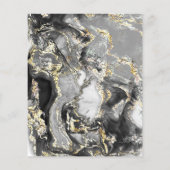 ブラック フルイド マーブル デザイン フライヤー (裏面)