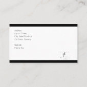 ブラック&フレ縁どームバレエピアニスト 名刺 (裏面)