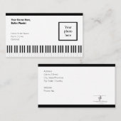 ブラック&フレ縁どームバレエピアニスト 名刺 (正面/裏面)