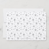 ブラック |フローラモダンサプライズ50thバースデーパーティー 招待状 (裏面)