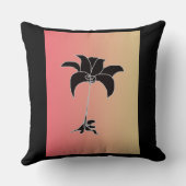 ブラック フローラル パステル グラデーション クッション (裏面)