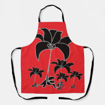  ブラック フローラル レッド 