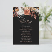 ブラック フローラル 秋の結婚式 座席表 (スタンド正面)
