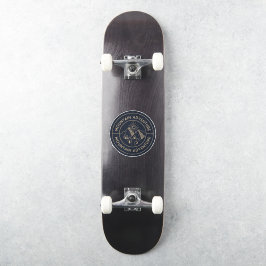 ブラック&ブラウンのミニマルなアドベンチャーサークル シール