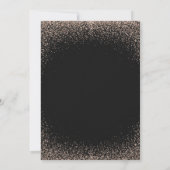ブラック&ブラウンエレガントバースデーパーティー招待状 招待状 (裏面)