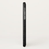 ブラック&ブラウンフェイクヴィンテージレザーテクスチャ Case-Mate iPhoneケース (裏面/左)