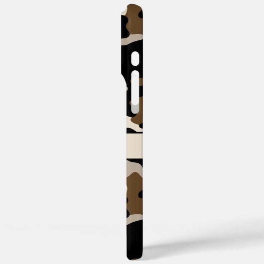 ブラック+ブラウン カモフラージュ 完全オーダーメイド Case-Mate iPhoneケース (裏面 / 左)