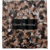 ブラック、ブラウン、グレーの絵を描(ばちゃばちゃ)跳ねる シャワーカーテン (正面)