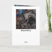 ブラック、ブラウン、グレー、ブルーの抽象芸術 モダン カード (裏面)