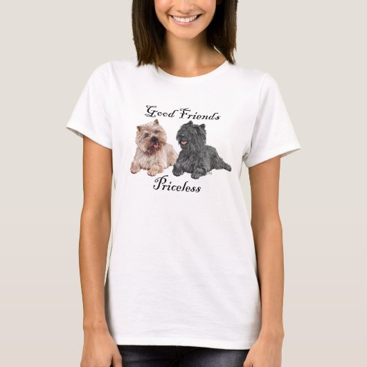 ブラック＆ブラウン ケアン・テリア Tシャツ (正面)