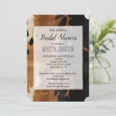 ブラック ブラウン ゴールド カウハイド サウスウエスト 招待状 (スタンド正面)