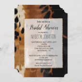 ブラック ブラウン ゴールド コウヒデ サウスウェスト 招待状 (正面/裏面)