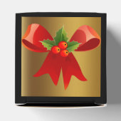 ブラック(ブラシ付き金ゴールドと赤い弓付き愛用ボックス) フェイバーボックス (上部)