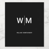 ブラック ブランド ロゴ | 法人 ビジネス 企業 ワインラベル (シングルラベル)