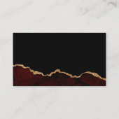 ブラック&ブルゴーニュ金ゴールド結婚フォントのQRコードRSVP エンクロージャーカード (裏面)