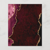 ブラック&ブルゴーニュ金ゴールド結婚式招待状 (裏面)