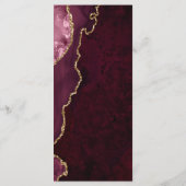 ブラック&ブルゴーニュ金ゴールド結婚書道のメニュー メニュー (裏面)