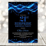 ブラック&ブルーサプライズ21st誕生日パーティー 招待状<br><div class="desc">この黒モダンと青の驚きの21番目の誕生日の招待は、本当に思い出に残るお祝いのためのステージを設定するように設計されている。カスタマイズ可能な文字テンプレートを使用すると、名誉あるゲストの名前、秘密のパーティー詳細、および会場を簡単に追加できる。あなたの愛する人は笑いと大切な思い出の夜のために入る。さまざまな紙タイプとコーナースタイルから選択して、好みに合ユニークった招待状を作成できる。さらに、デジタルバージョンを好む招待をダウンロードすもしるオプションもある。</div>