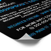 ブラック&ブルーボクシンググローブ、ボクシングクラス広告 ポスター (角)