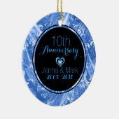 ブラック&ブルー50周年結婚オーナメント セラミックオーナメント (右)
