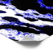 ブラック&ブルー・ジャガー・ポップアート ポスター (角)