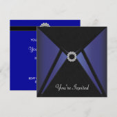 ブラック ブルー ダイヤモンド どんなシーンにも 招待状 (正面/裏面)