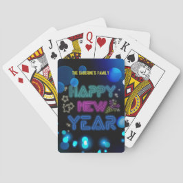 ブラック&ブルー ミッドナイトスパークル ネオン 新年 トランプ